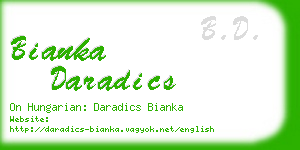 bianka daradics business card